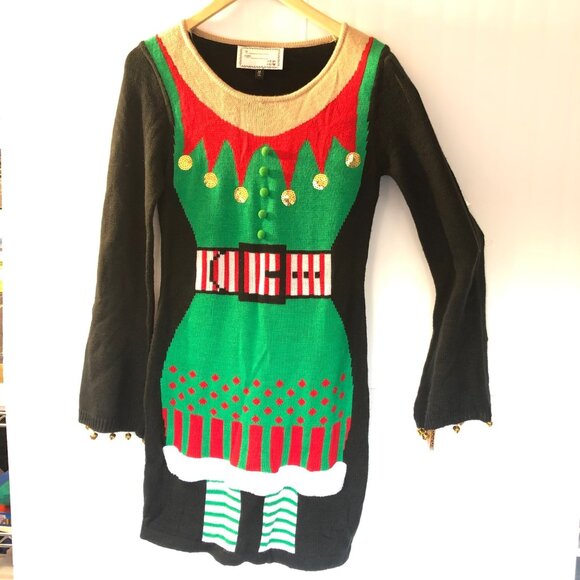 Christmas Sweater Dress Size Medium Ugly Christmas Sweater - Picture 1 of 7
